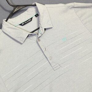 Travis Mathew Polo Shirt Men's XL Gray Short Sleeve Golf Casual